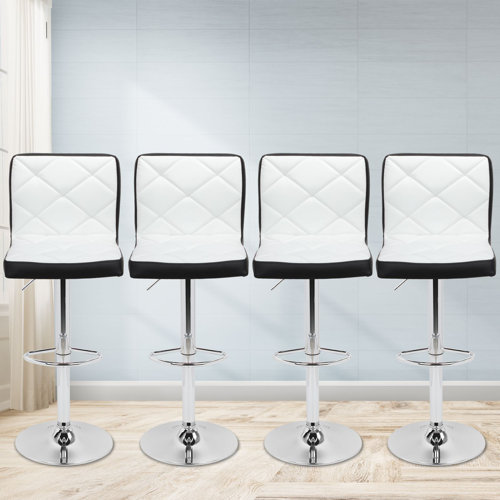 Orren Ellis Martel Swivel Adjustable Height Bar Stool & Reviews Wayfair